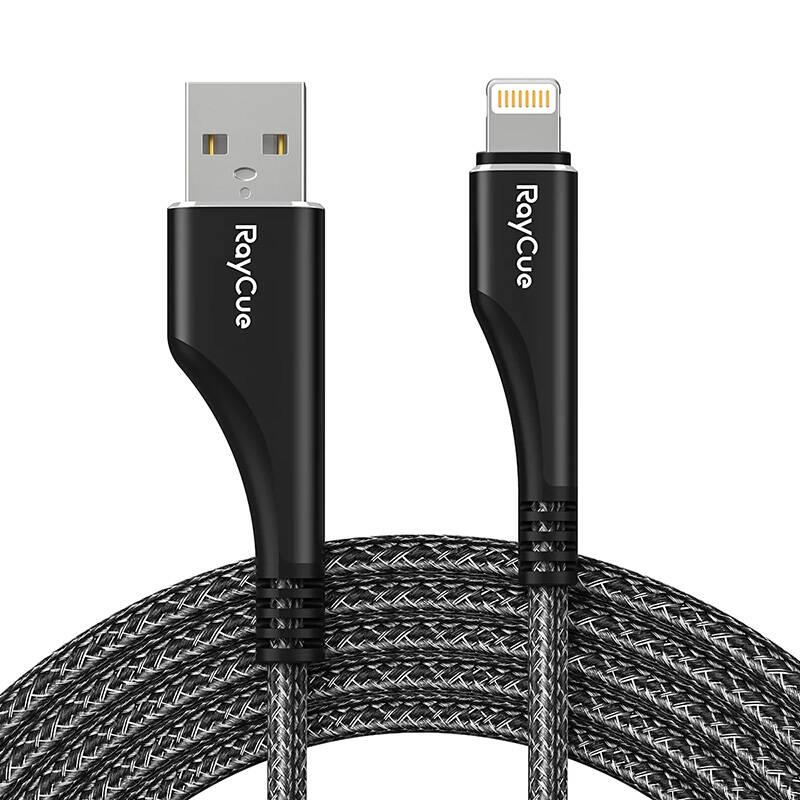 Kabel USB-A na lightning RayCue CA01 1,2 m 2,4 A (černý)