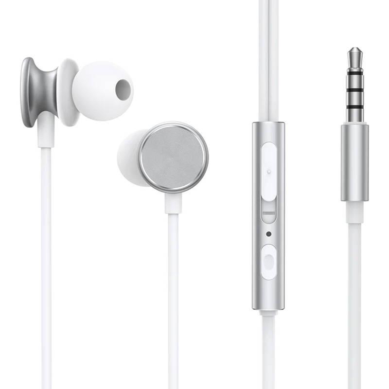 Kabelová sluchátka do uší Joyroom JR-EW03, (stříbrná)