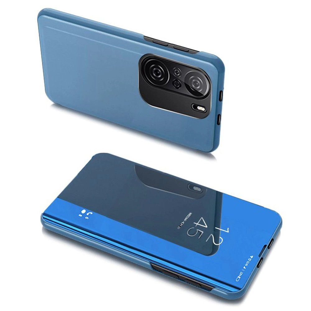 Hurtel Clear View Case flipové pouzdro Xiaomi Redmi K40 Pro+ / K40 Pro / K40 / Poco F3 modré