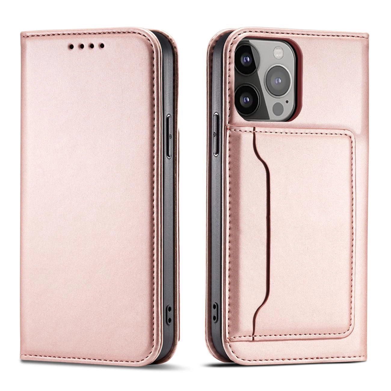 Hurtel Magnetové pouzdro na karty Samsung Galaxy A23 5G flip cover wallet stand pink