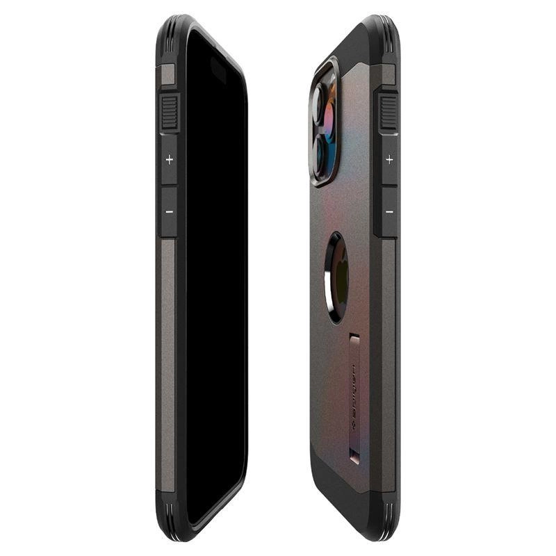 Spigen Tough Armor MagSafe pouzdro pro iPhone 15 Pro - kovově šedé