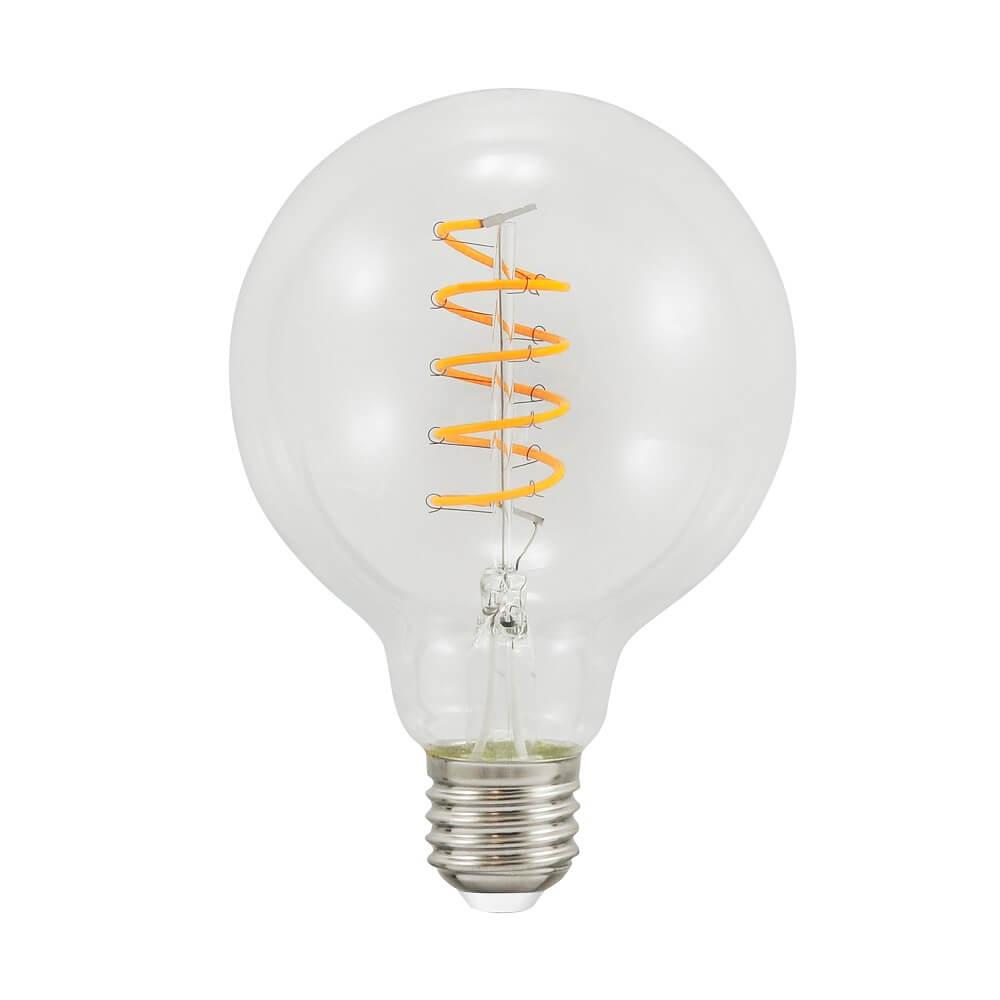 LED žárovka LED E27 G95 4W = 21W 210lm 2200K Teplá bílá 360° Filament GOLDLUX (Polux)