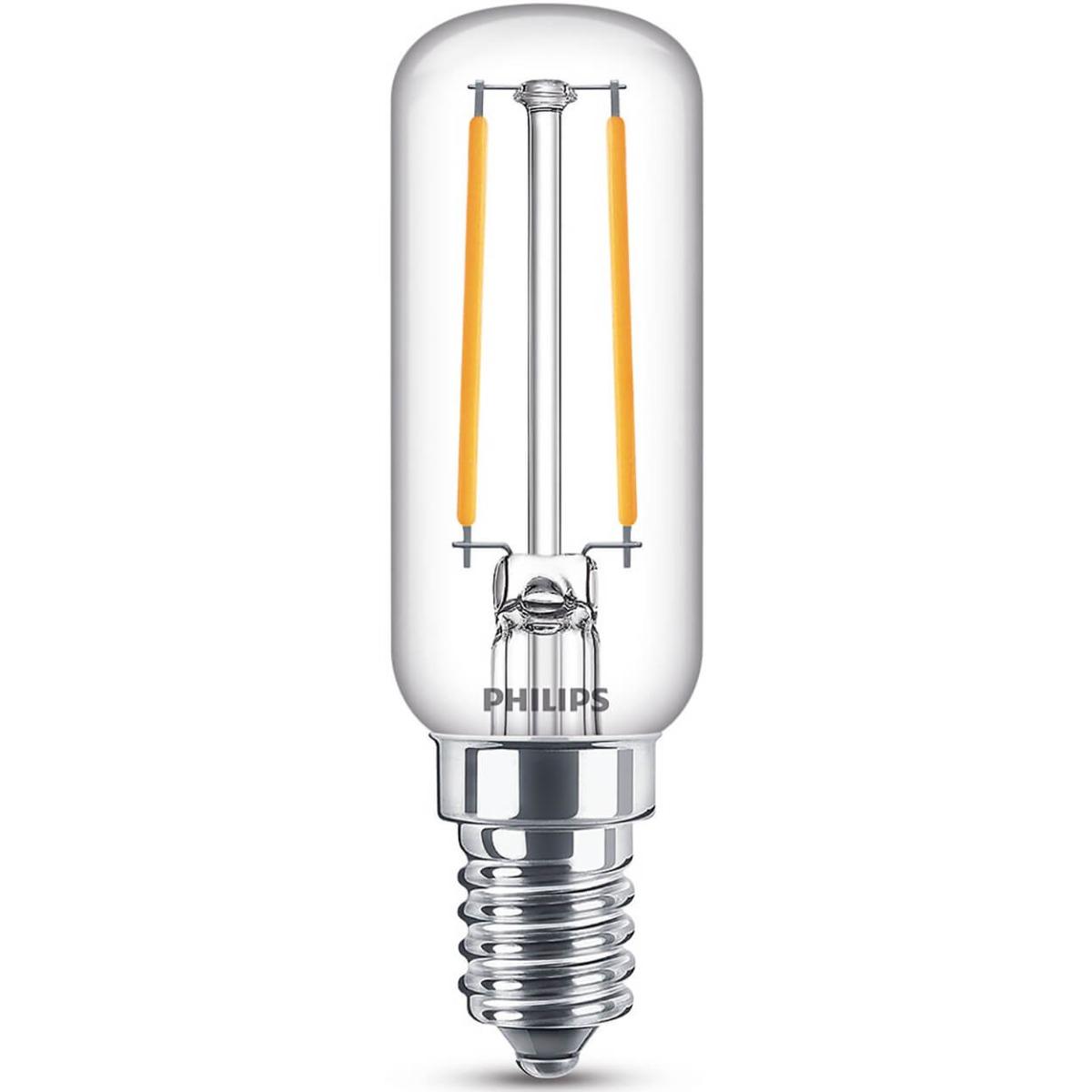 LED žárovka LED E14 T25 2,1W = 25W 250lm 2700K Teplá bílá Filament PHILIPS PHICLAC1010