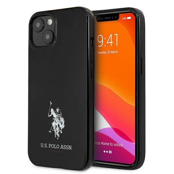 Pouzdro U.S. Polo Assn. Horses Logo pro iPhone 13 - černé