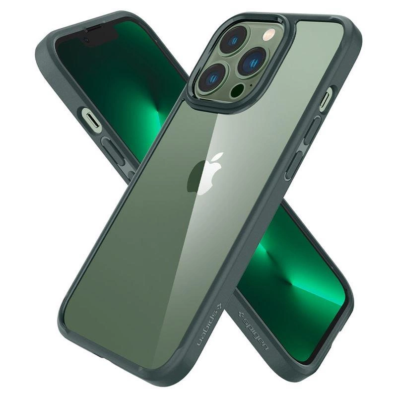 Pouzdro Spigen Ultra Hybrid pro iPhone 13 Pro - tmavě zelené