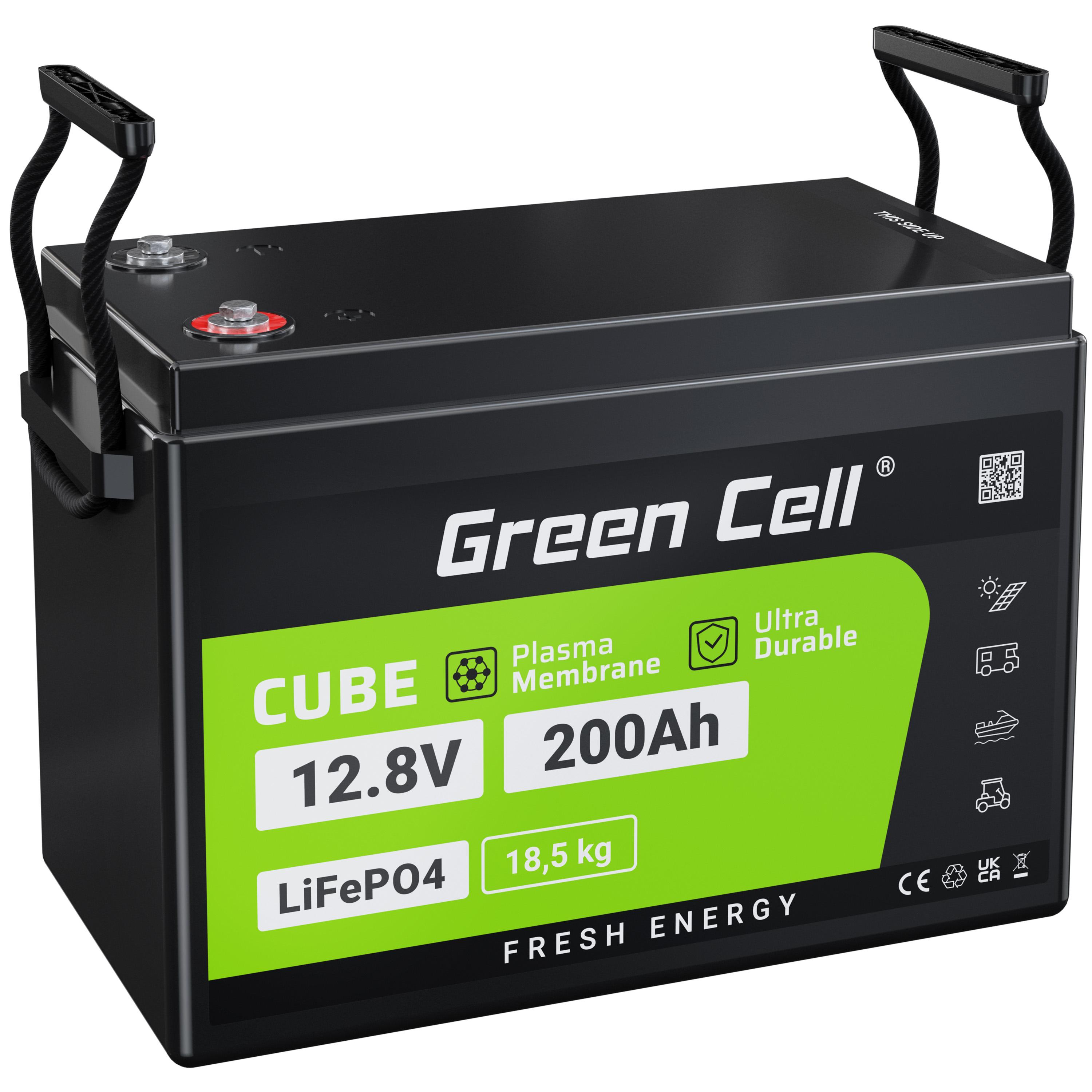 Green Cell akumulator LiFePO4 200Ah 12.8V 2560Wh Litowo-Żelazowo-Fosforanowy do Kampera, Paneli solarnych, Foodtrucka, Off-Grid CAV04S