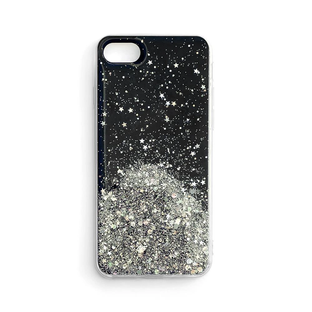 Hurtel Pouzdro Star Glitter pro iPhone 13 Pro lesklé třpytivé pouzdro černé